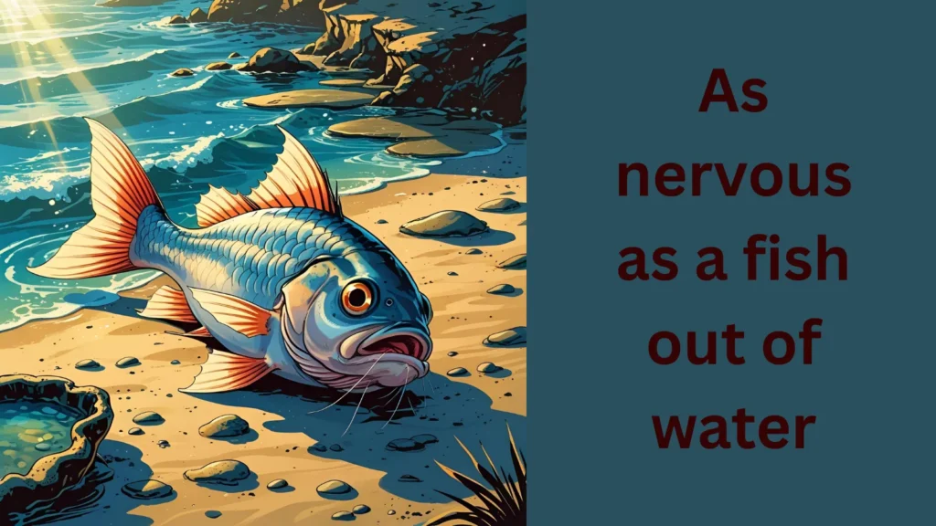 As nervous as a fish out of water