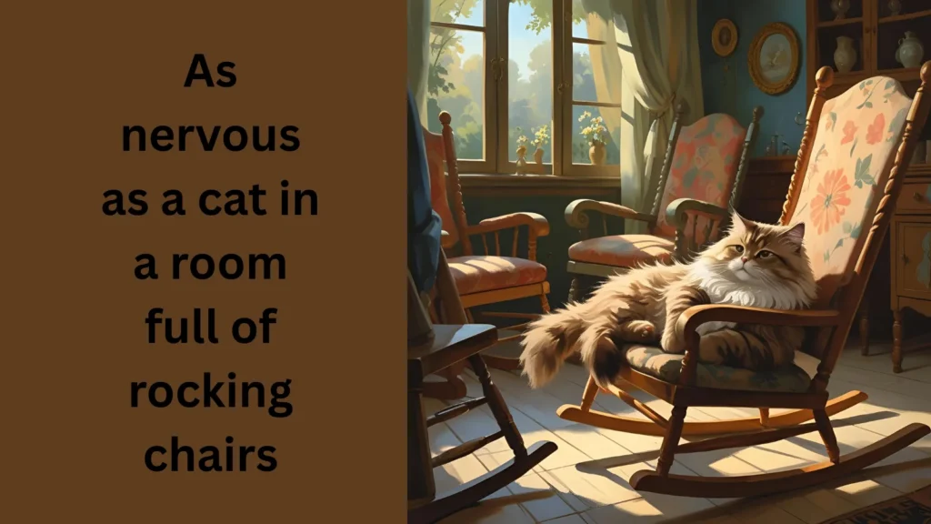 As nervous as a cat : nervous simile