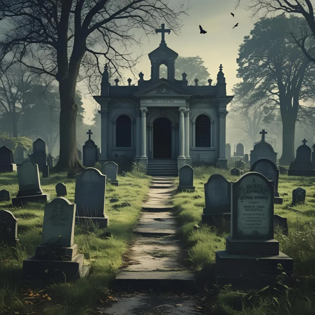 As alone as a graveyard