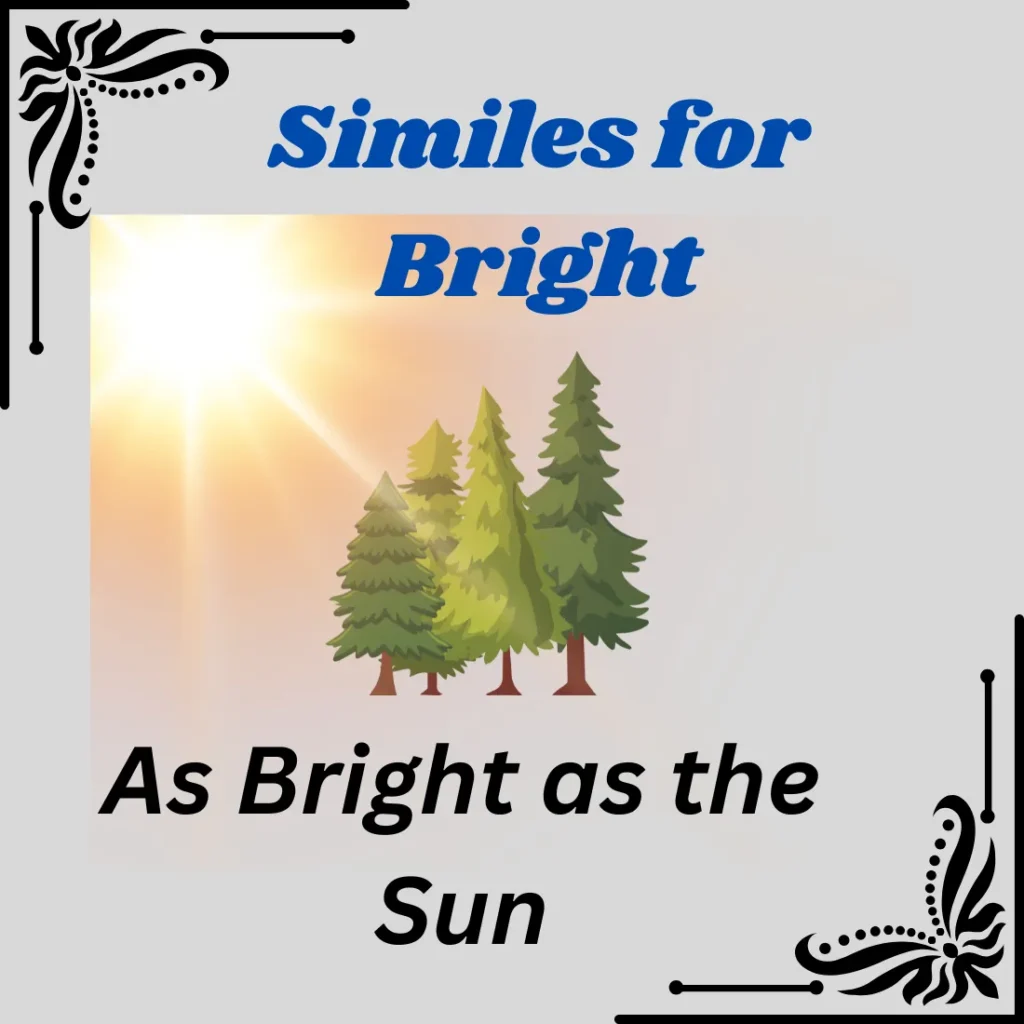 Similes for Bright