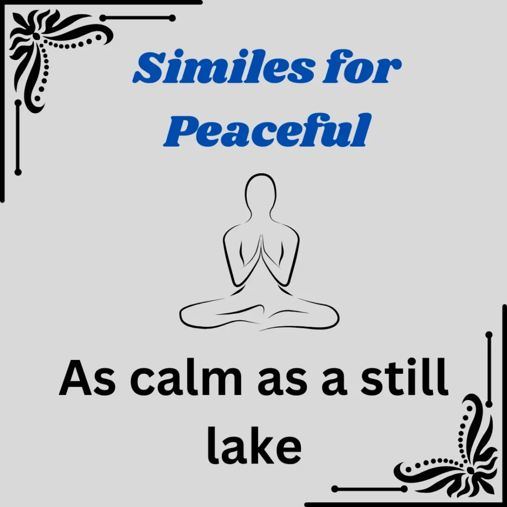 Similes for Peaceful