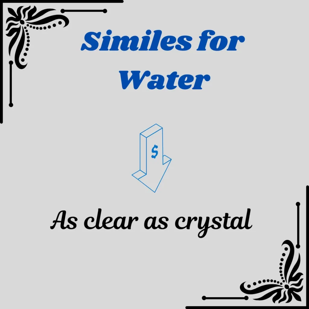 Similes for Water
