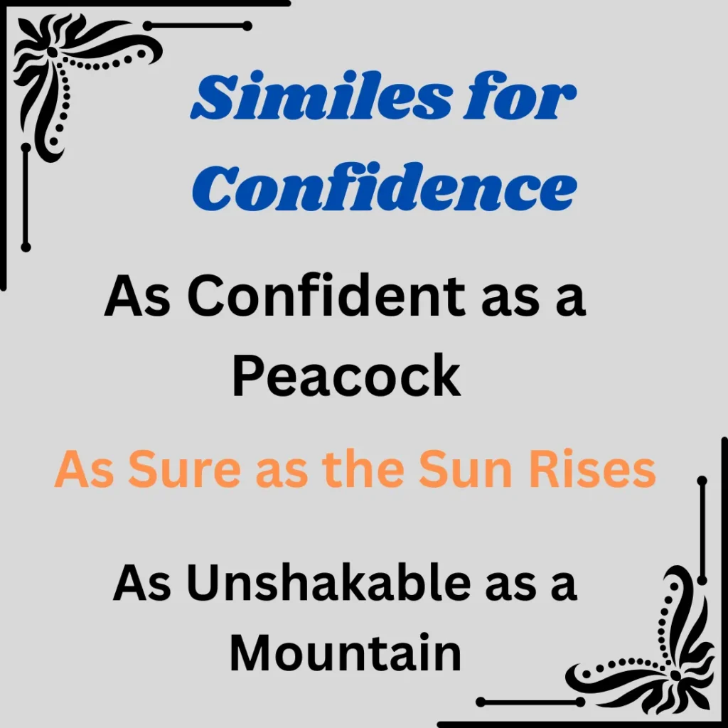 Similes for Confidence