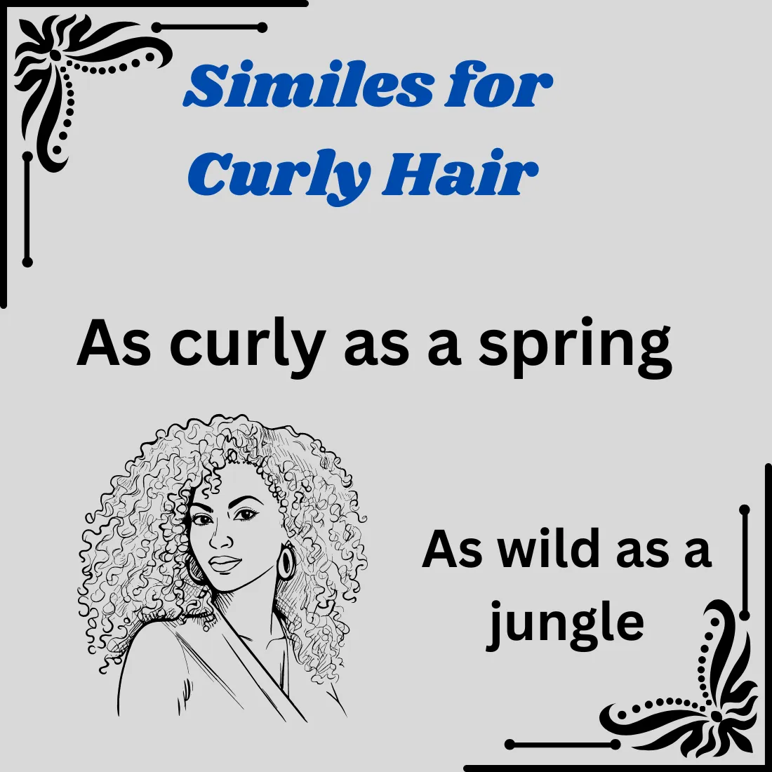 Similes for Curly Hair