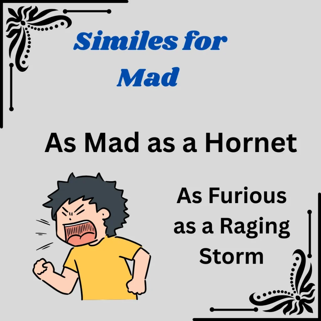 Similes for Mad