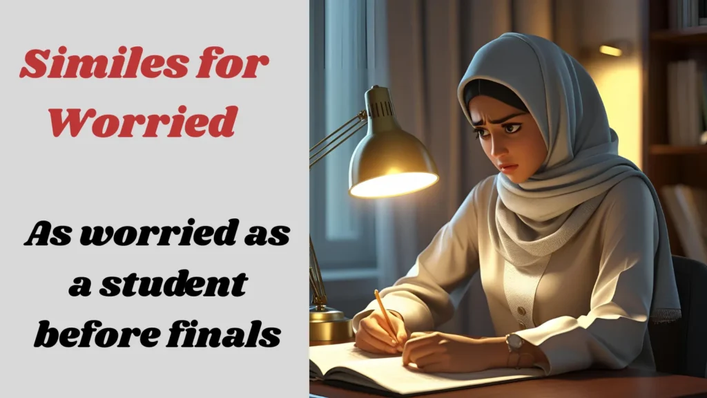 As worried as a student before finals: Similes for worried