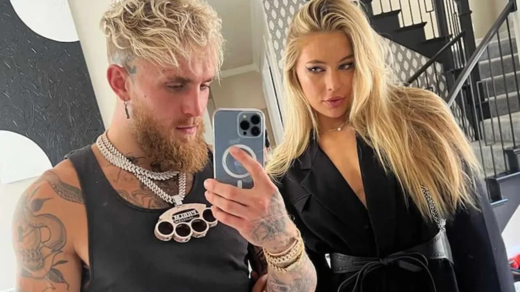 Jake Paul Girlfriend in romantic mood
