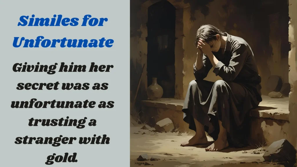 A boy lamenting on his fortune