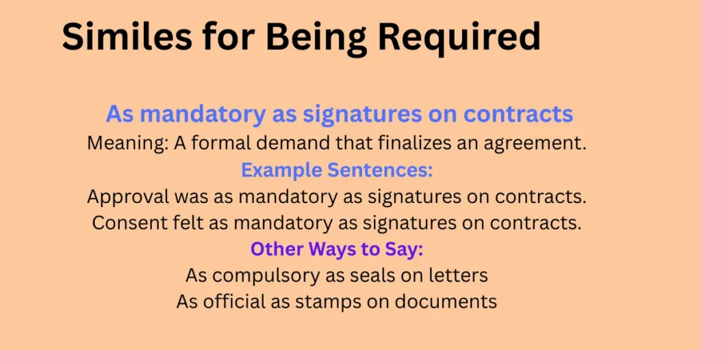 As required as keys to a lock: Similes for Being Required