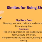 Similes for Being Shy
