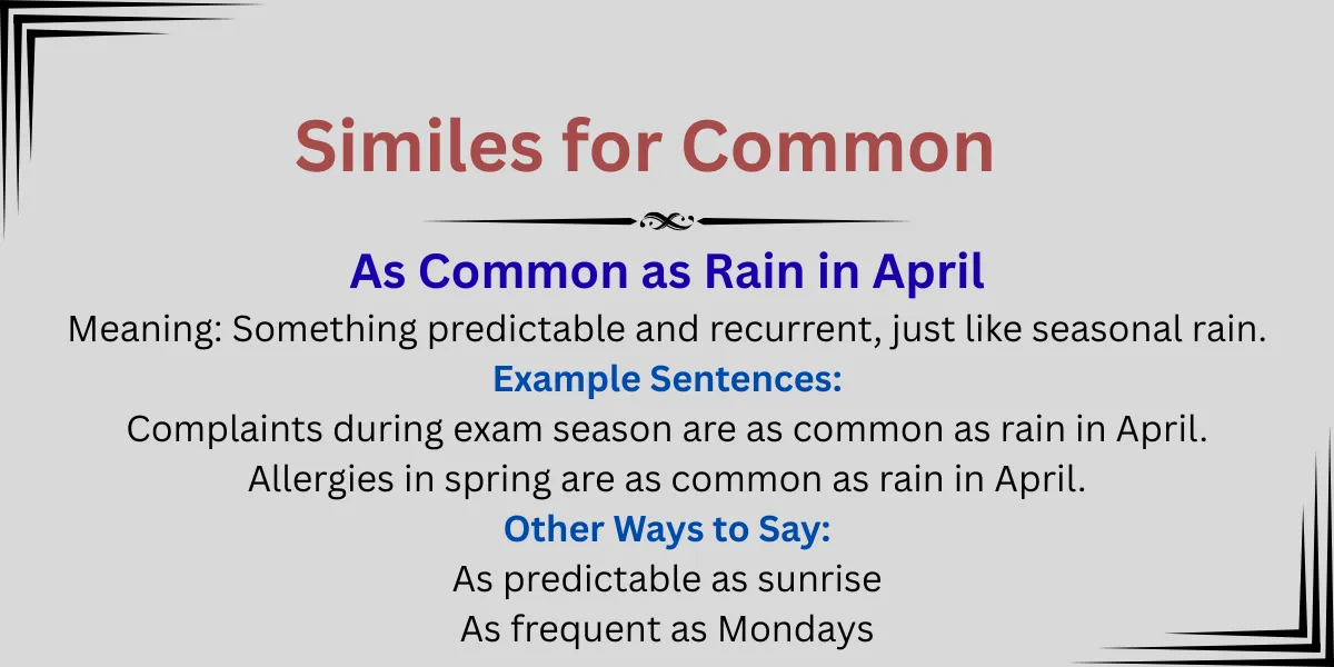 Similes for Common Explained