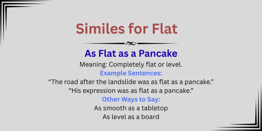 Similes for Flat Explained