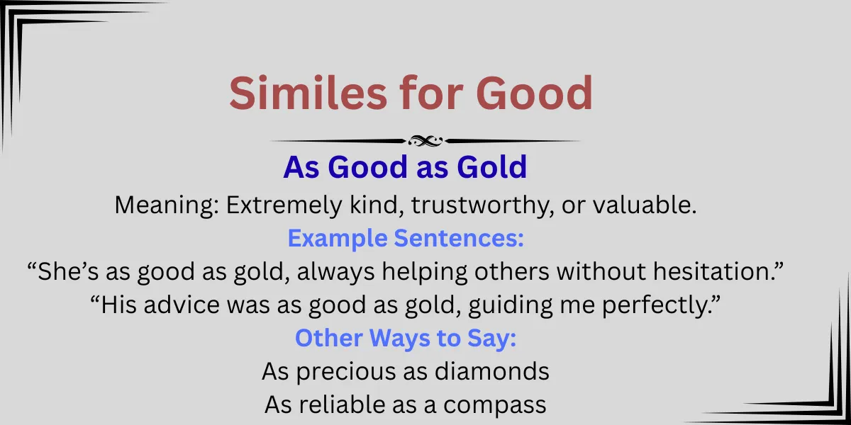 Similes for Good Explained