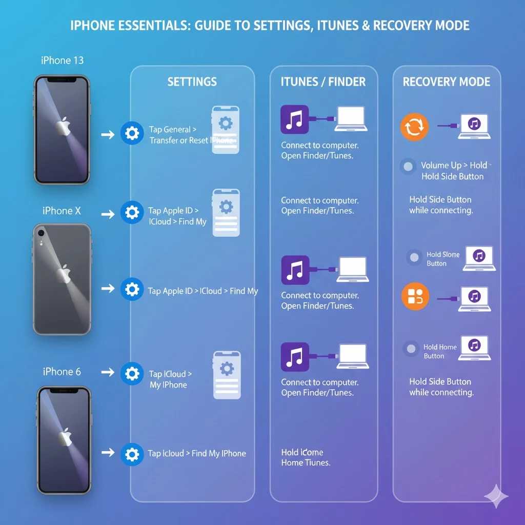 Step-by-step reset methods for popular iPhone models