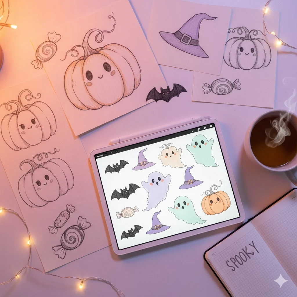 halloween clipart, cute halloween png, digital art, printable clipart