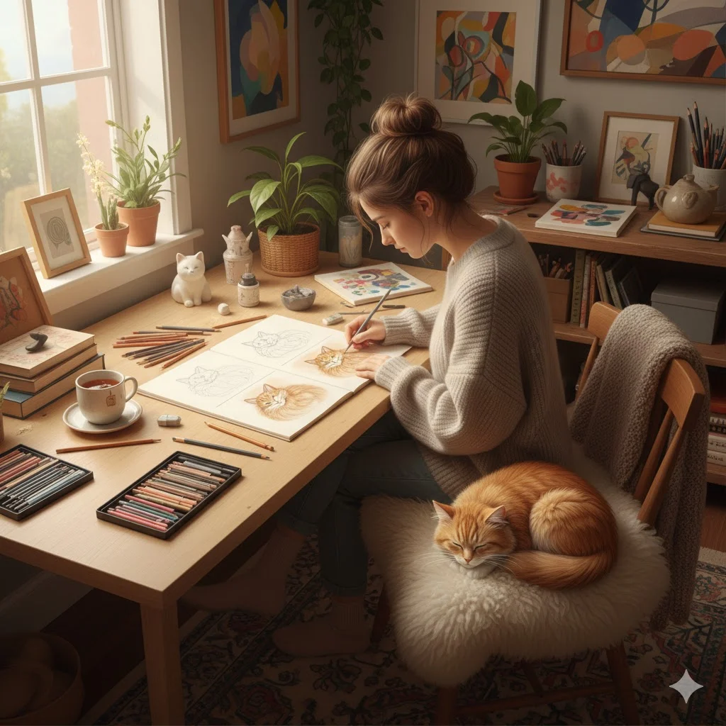 how to draw a cat