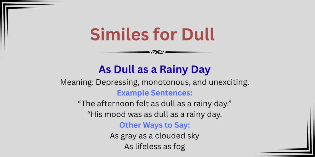 Similes for Dull Explained