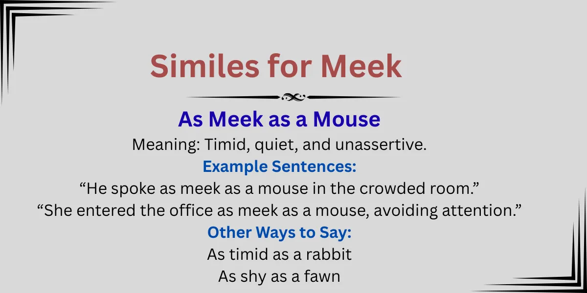 Similes for Meek Explained