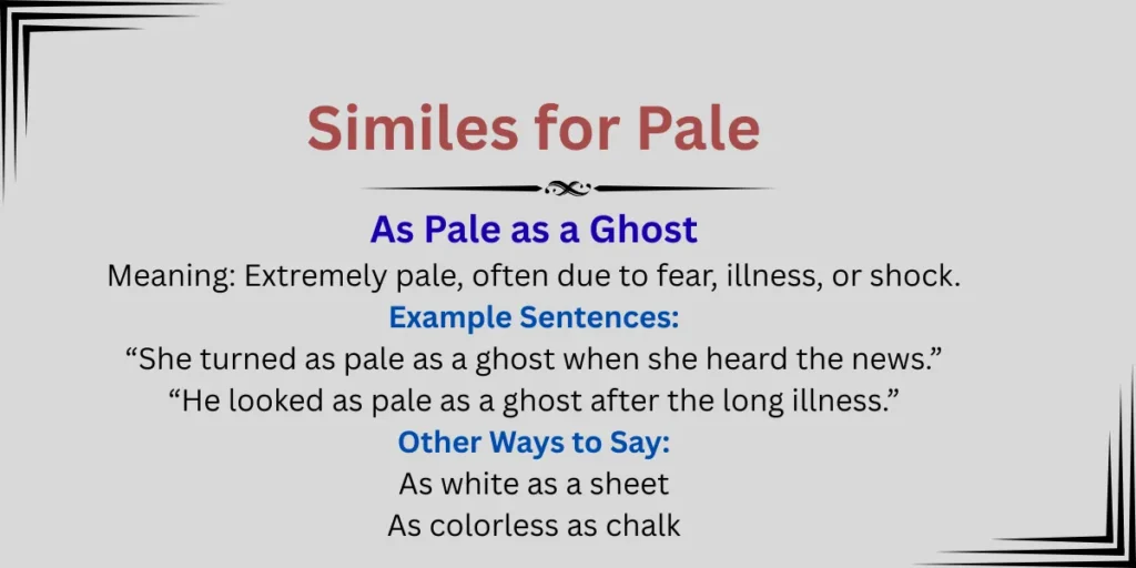 Similes for Pale Explained