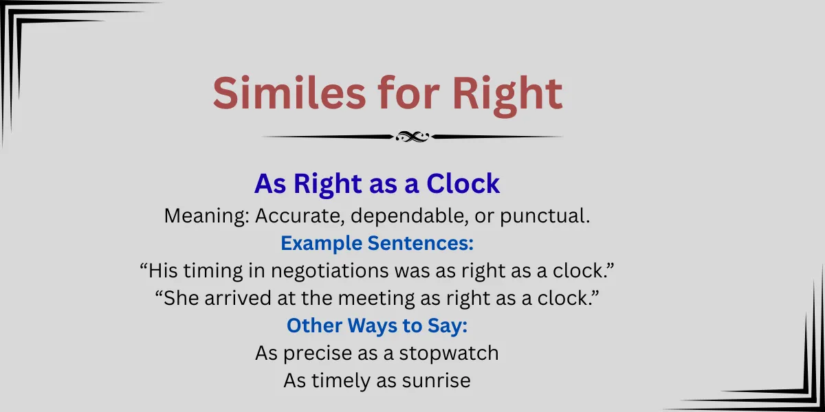 Similes for Right Explained