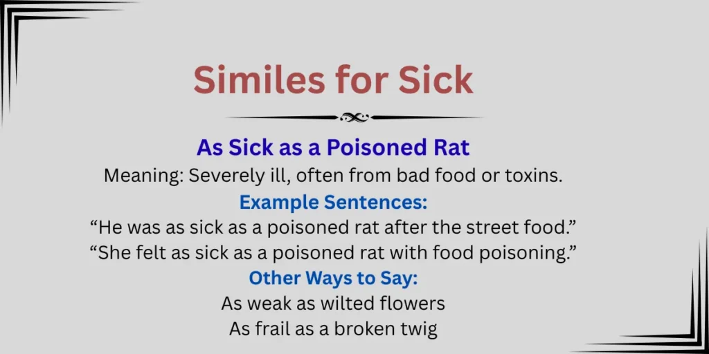 Similes for Sick Explained