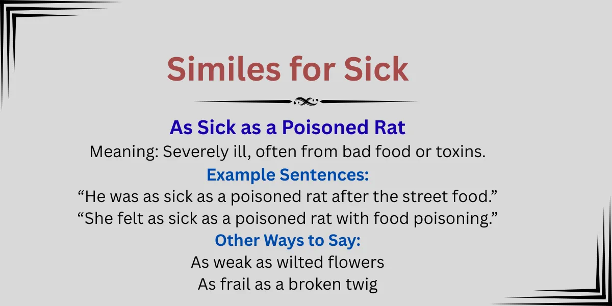 Similes for Sick Explained