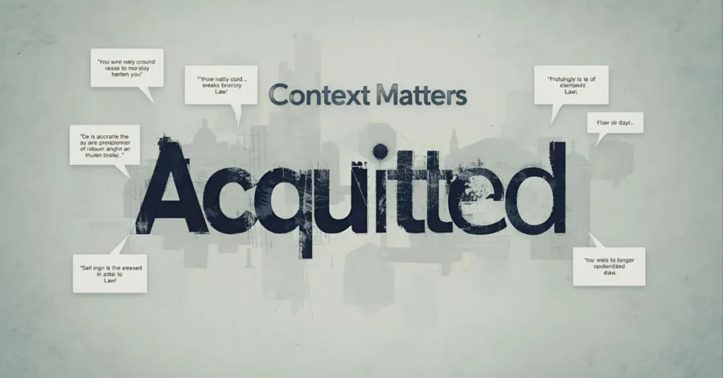 acquitted mean? Hidden or Offensive Meanings