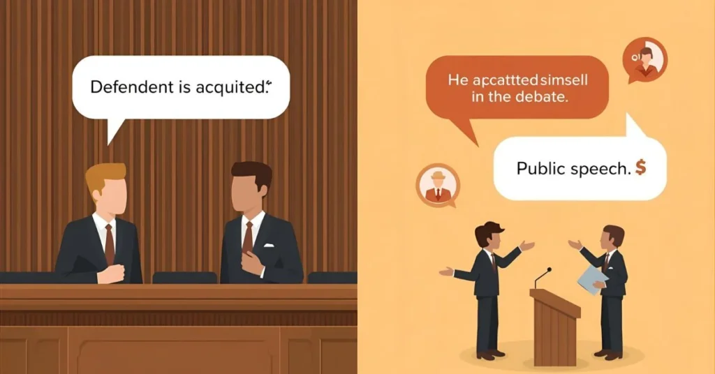 acquitted mean? Usage